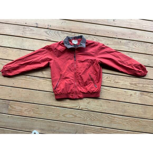 L.L. Bean Men's Warm up Bomber Style Full Zip Jacket.Lined. Burnt Orange. Sz. M - Picture 5 of 8